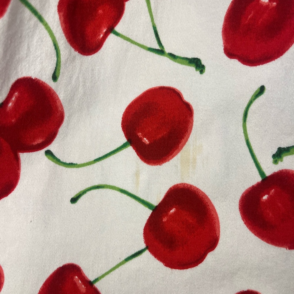Vintage ixia Red Cherry Print Dress - Picture 4 of 8
